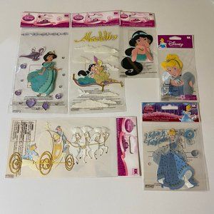 EK Success Disney Cinderella Aladdin Jasmine Scrapbook Stickers